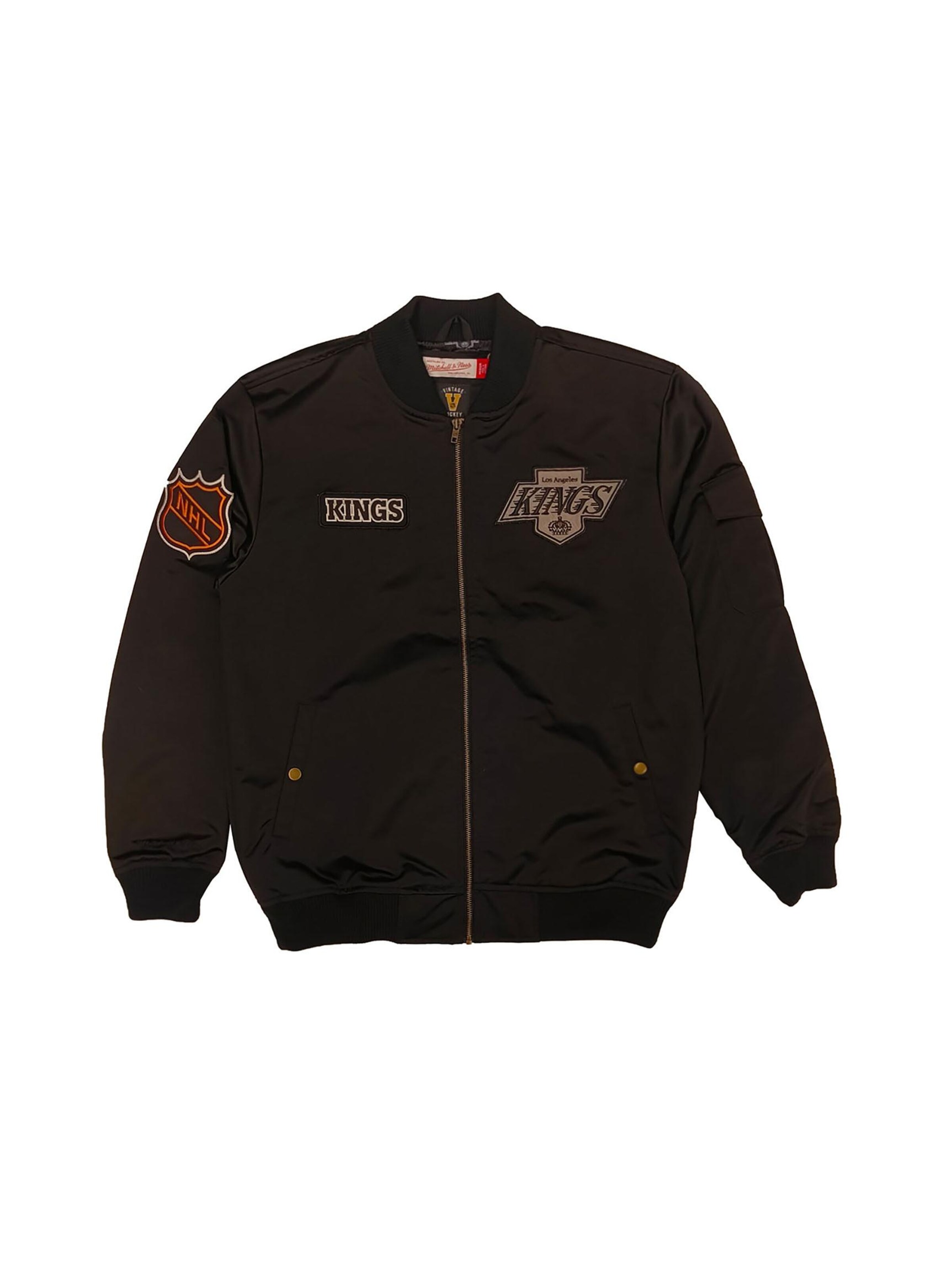 Mitchell & Ness Übergangsjacke 'Los Angeles Kings'‌‌ in Schwarz: Vorderseite