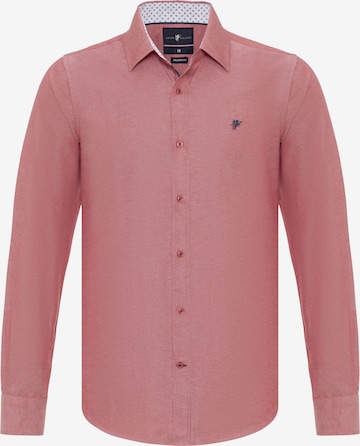DENIM CULTURE Regular fit Button Up Shirt 'Ruben' in Red: front