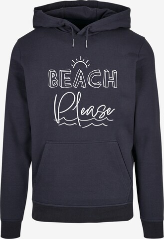 Merchcode Sweatshirt 'Beach Please' in Blauw: voorkant