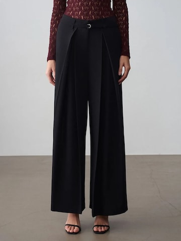 Dilvin Wide Leg Hose in Schwarz