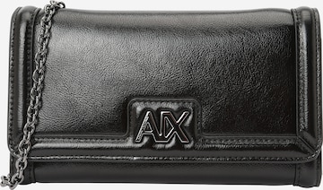 melns ARMANI EXCHANGE "Clutch" stila somiņa: no priekšpuses