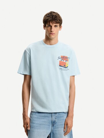 T-Shirt Bershka en bleu