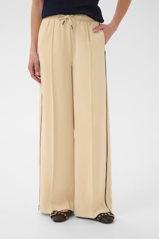 SAINT TROPEZ Wide leg Broek 'SueSZ' in Bruin: voorkant