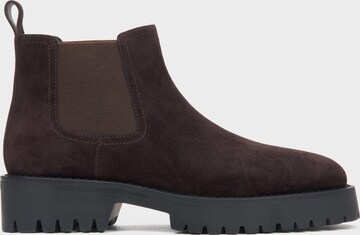 Estro Chelsea boots '004-109' i brun: framsida