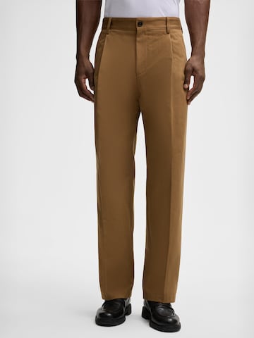 Loosefit Pantalon à plis 'Jarod' STRELLSON en marron : devant