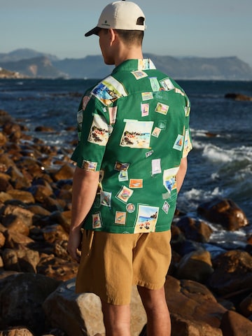 Next Regular fit Button Up Shirt in Green