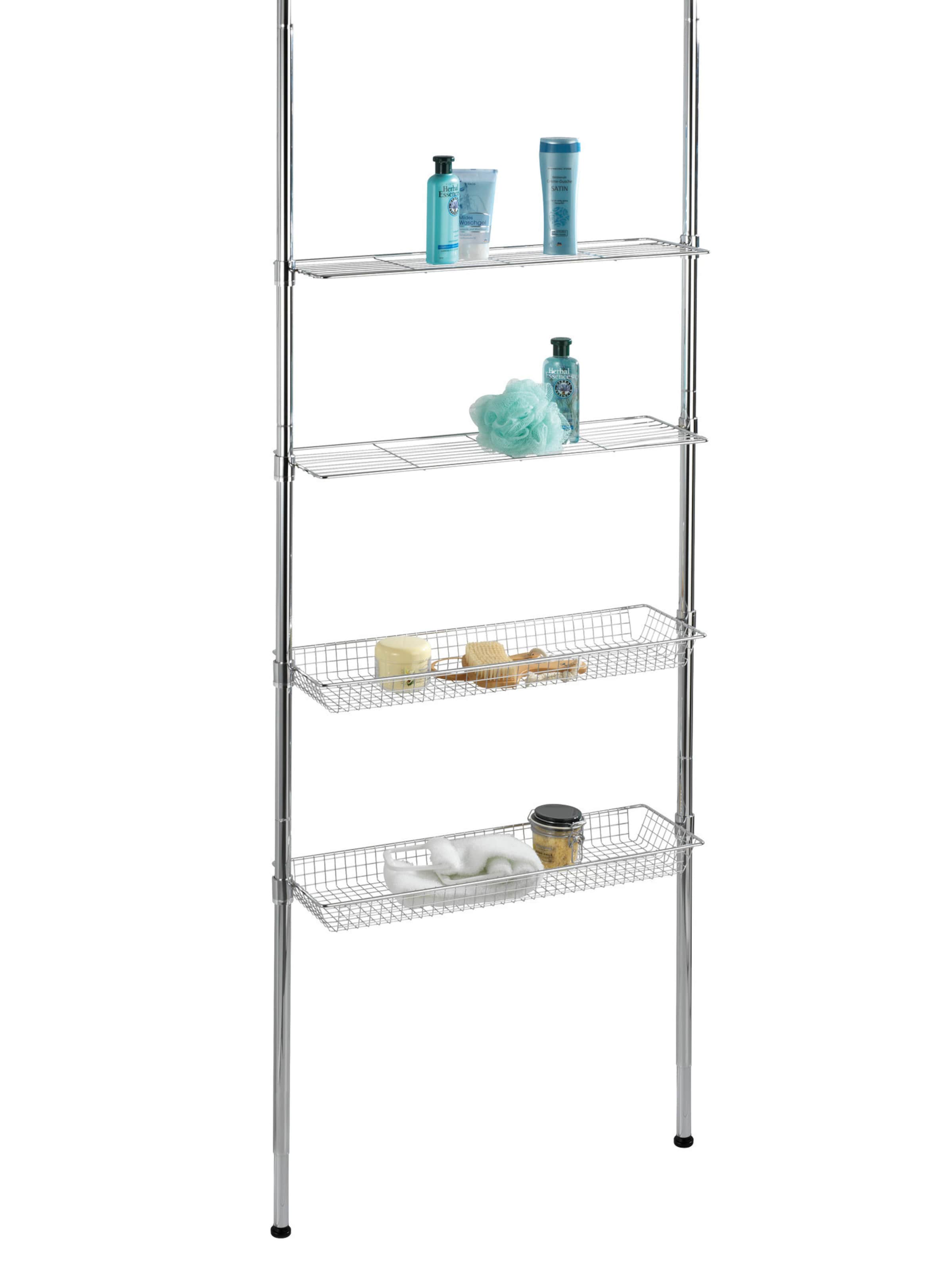Wenko Shelf 'Ellera' in Silver: front