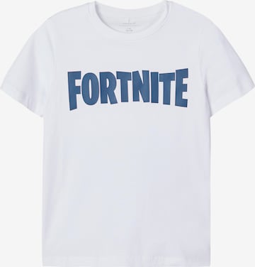 NAME IT Shirt 'Fortnite' in White: front