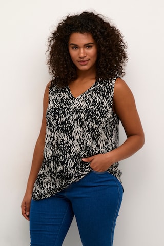 KAFFE CURVE Top 'Ami' in Black: front