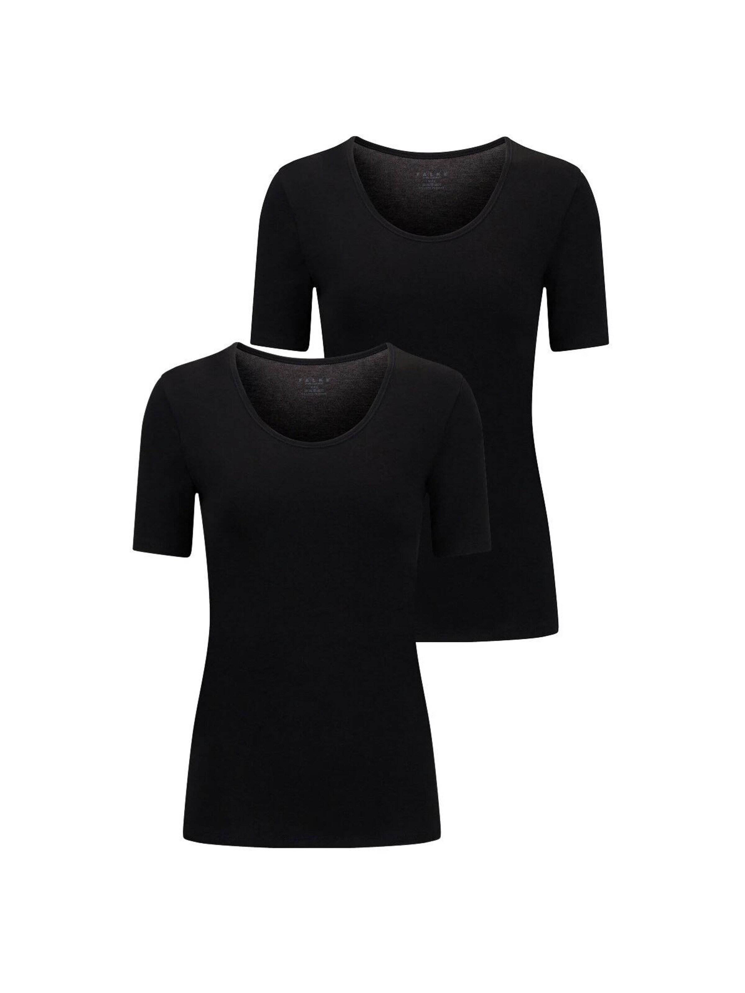 FALKE Unterhemd '2-Pack'‌‌‌‌‌‌‌‌ in Schwarz: Vorderseite