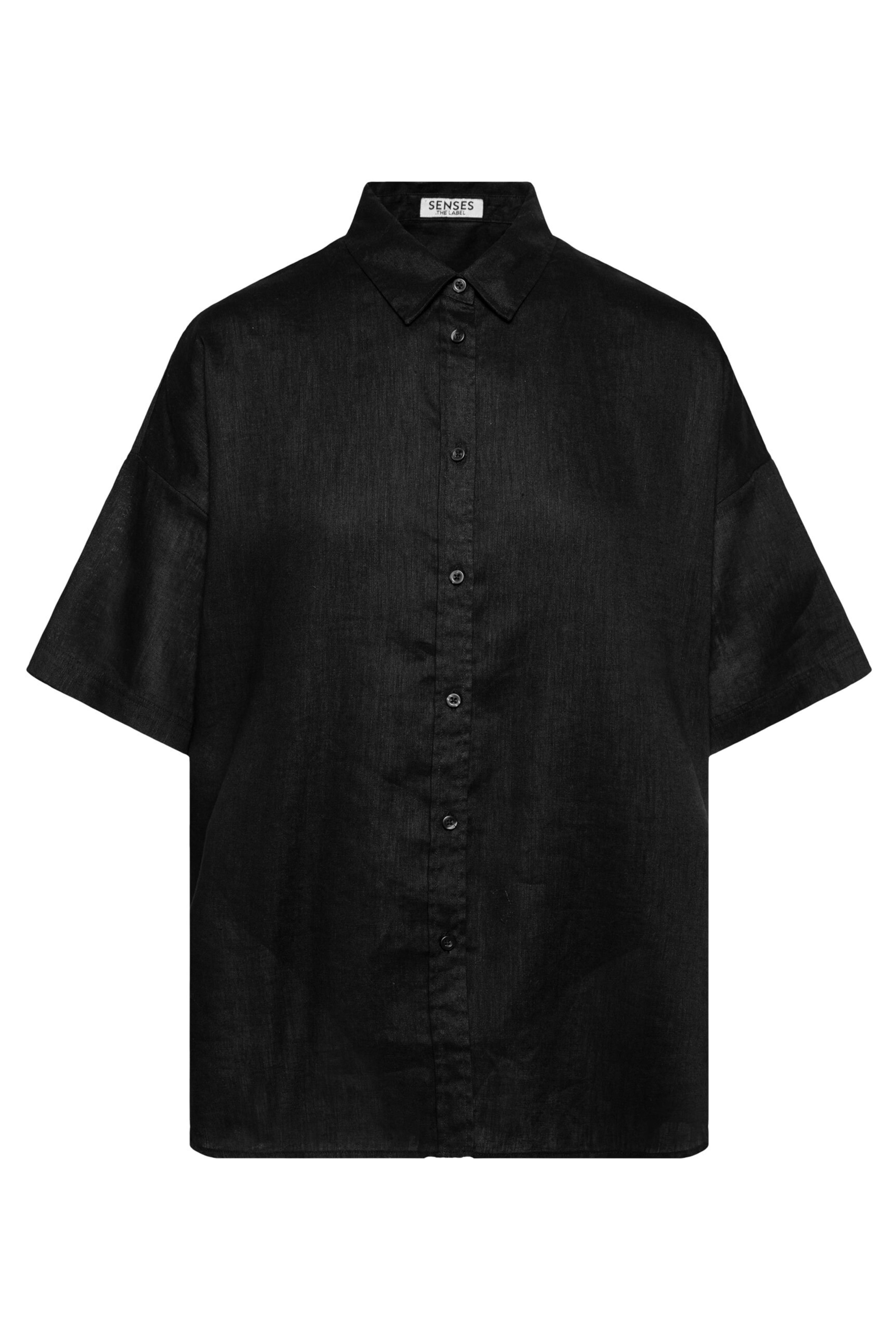 SENSES.THE LABEL Blouse in Black: front