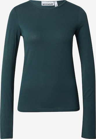 T-shirt 'Debbie' WEEKDAY en vert : devant