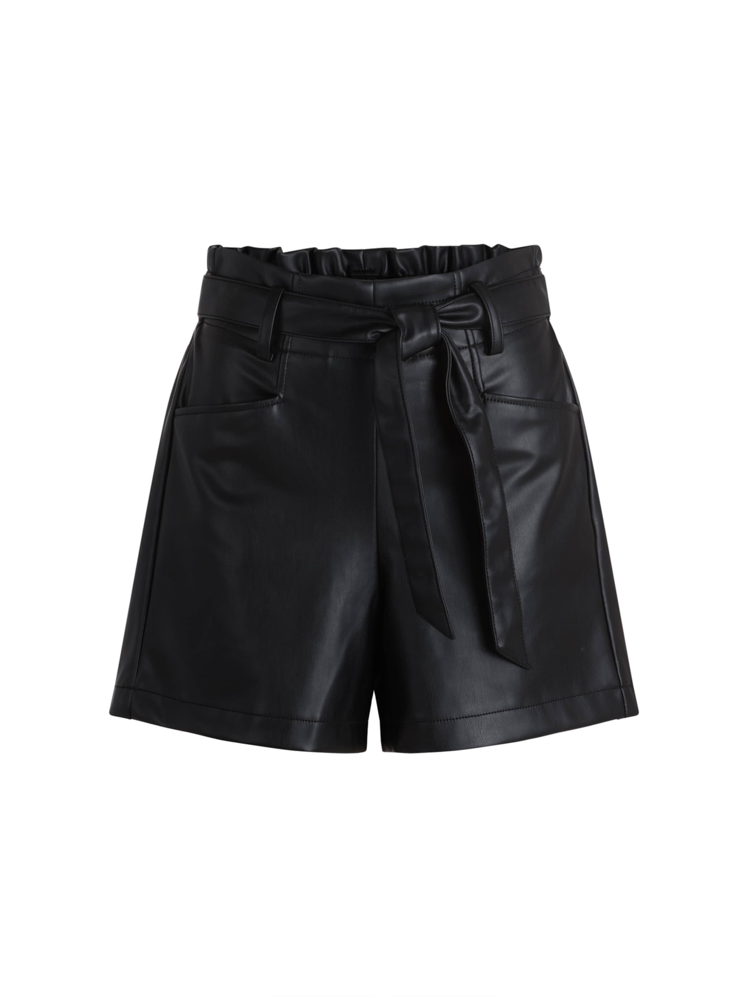zero Skinny Shorts in Schwarz: Vorderseite