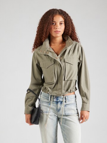 GUESS Tussenjas in Groen: voorkant