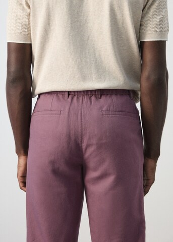 MANGO MAN Slimfit Hose 'Romelino' in Lila