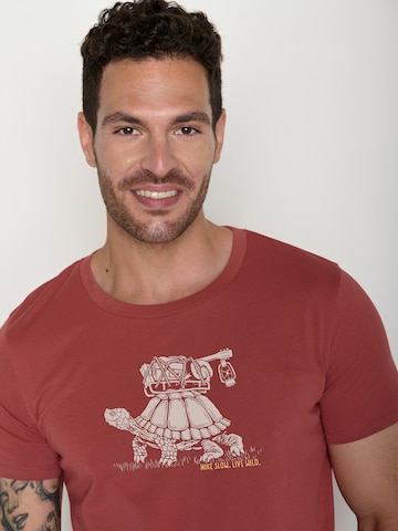 GREENBOMB Shirt 'Guide Turtle Walk' in Rood