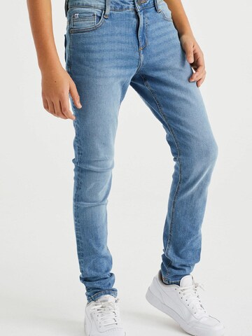 WE Fashion Skinny Jeans in Blauw