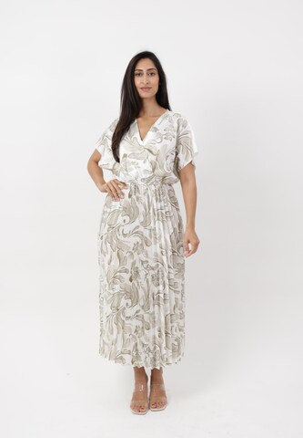 Elara Dress in Beige: front