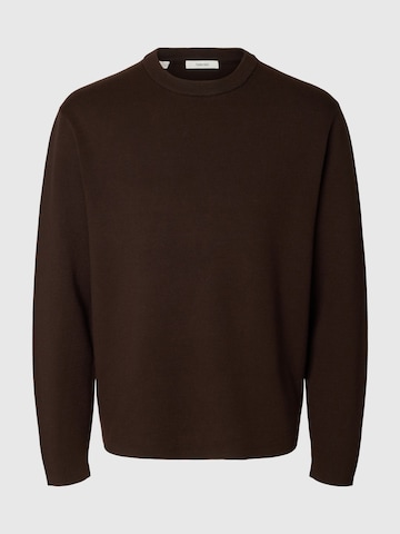 SELECTED Sweater in Brown: front