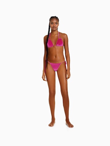 Bershka Triangel Bikinitop in Pink