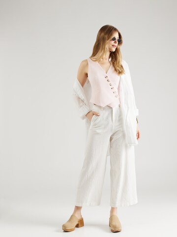 Wide Leg Pantalon QS en blanc