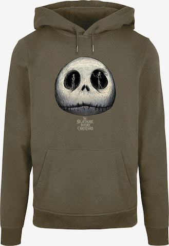 ABSOLUTE CULT Sweartshirt 'The Nightmare Before Christmas - Jacks Eyes' in Grün: Vorderseite