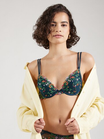 ETAM Push-up BH 'GOURMANDISE' in Blau: Vorderseite