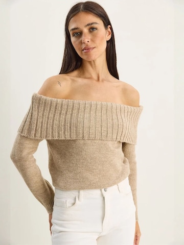 Pull-over 'Pullover' Bianco Lucci en beige : devant