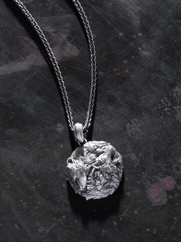 REYTEL Hangers 'PAIR OF WOLVES' in Zilver