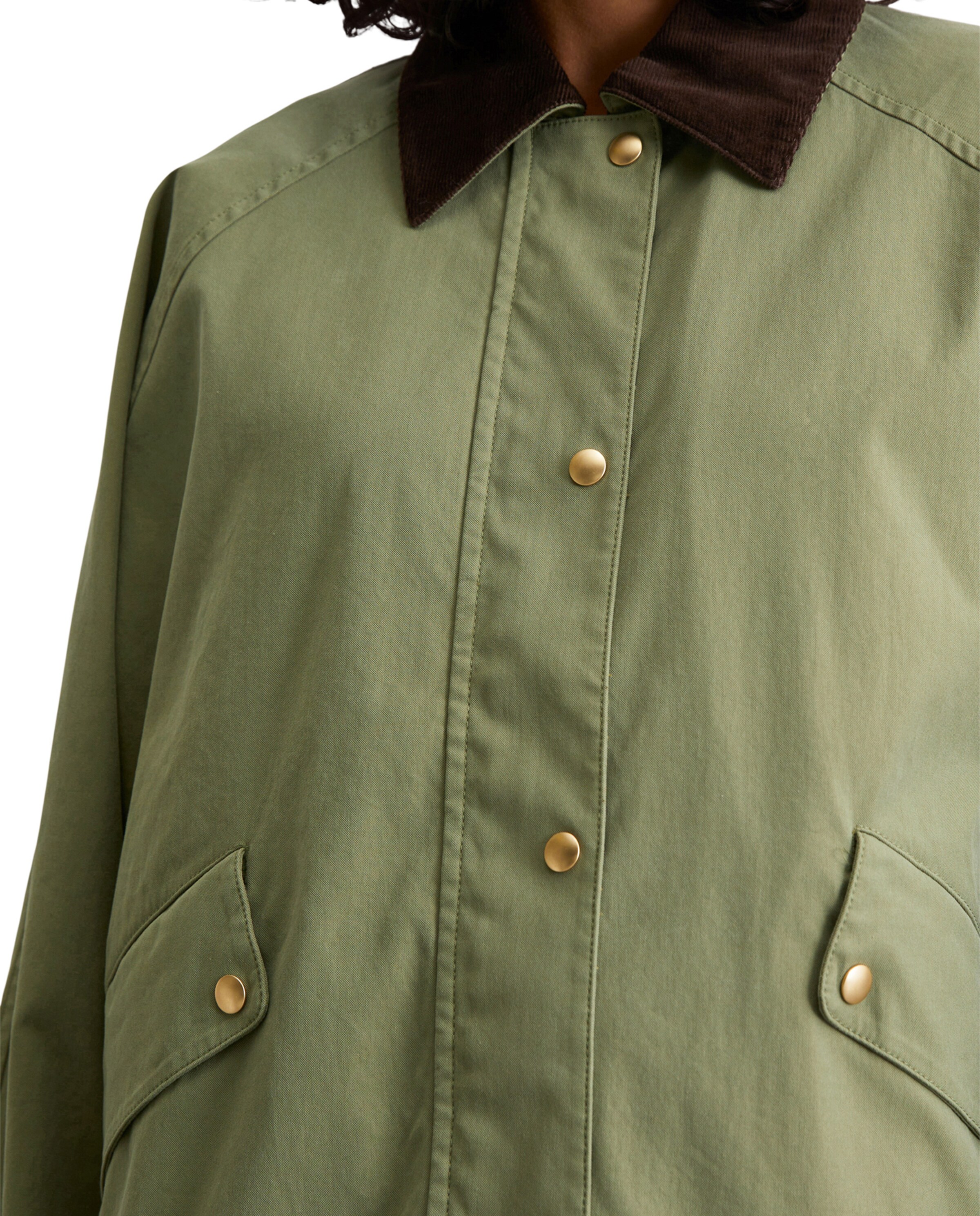 Marc O'Polo Φθινοπωρινό και ανοιξιάτικο μπουφάν 'Vintage-Vibe' σε πράσινο