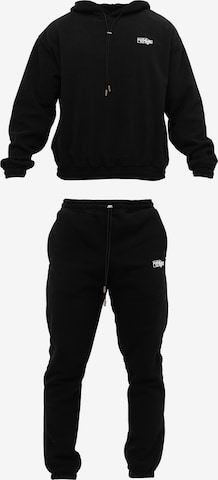 Tom Barron Tracksuit in Black: front