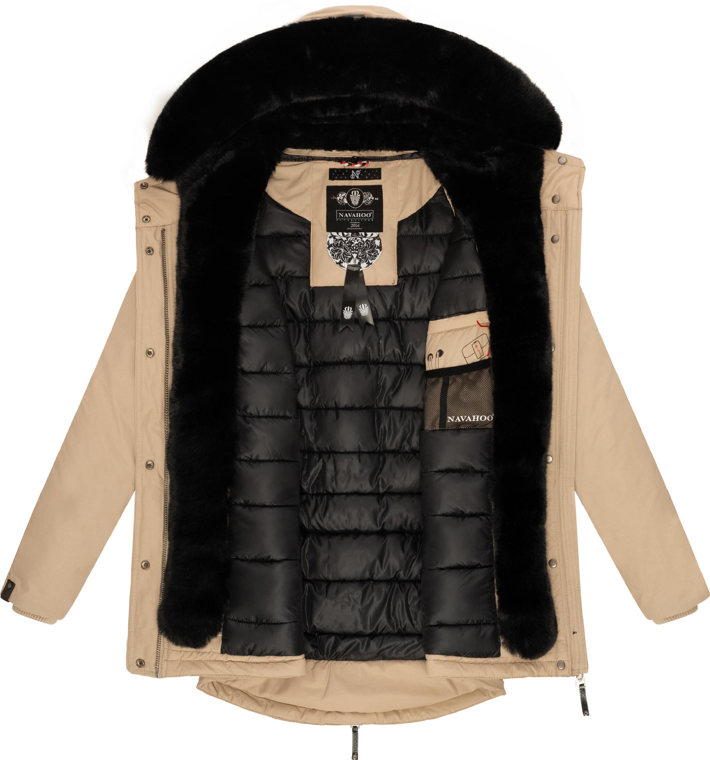 Parka invernale 'Sweety Deluxe' di NAVAHOO in beige