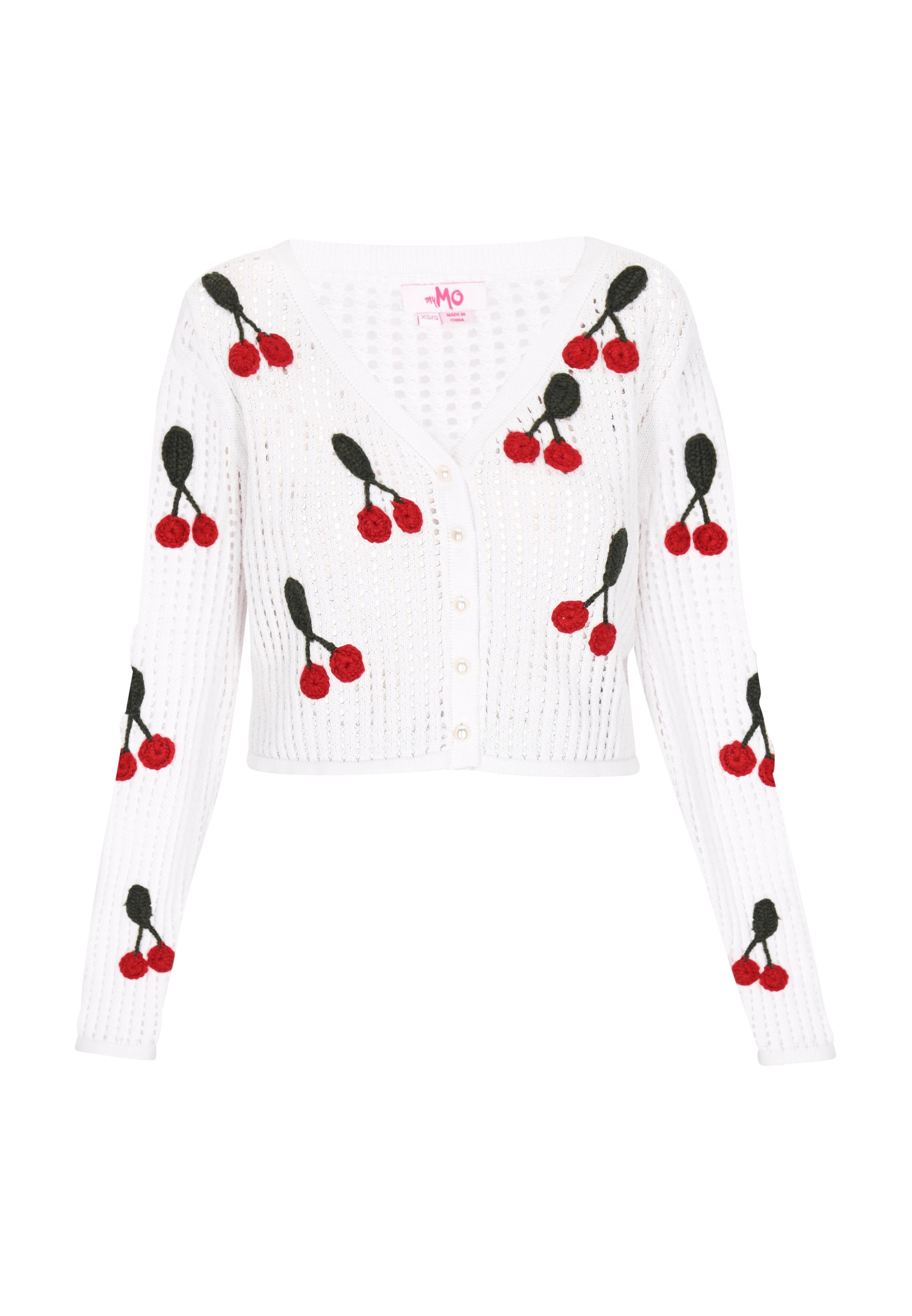 MYMO Neuletakki 'Fashion Look' värissä valkoinen: etupuoli