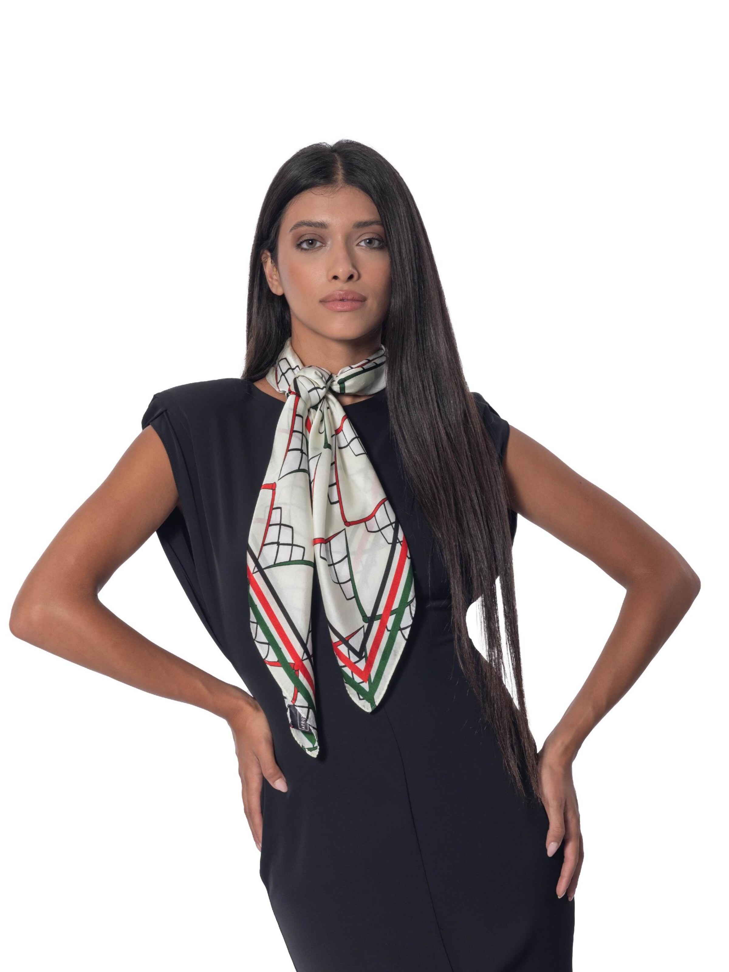 Sciarpa 'HASHTI AFROZAN' di AFROZAN in bianco: frontale