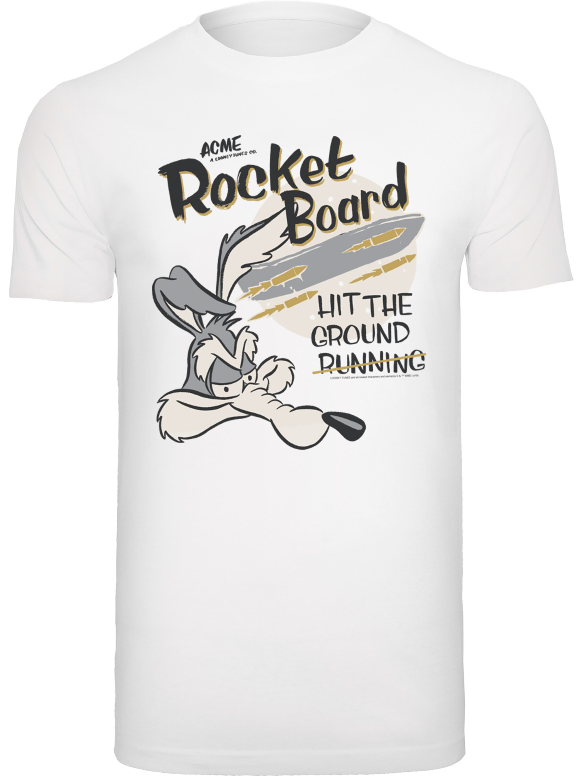 F4NT4STIC Shirt 'Looney Tunes' in Wit: voorkant