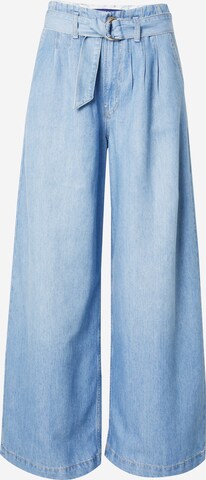 SCOTCH & SODA Wide leg Pressveckade jeans 'The Daze' i blå: framsida