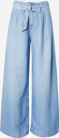 SCOTCH & SODA Wide leg Bandplooi jeans 'The Daze' in Blauw: voorkant