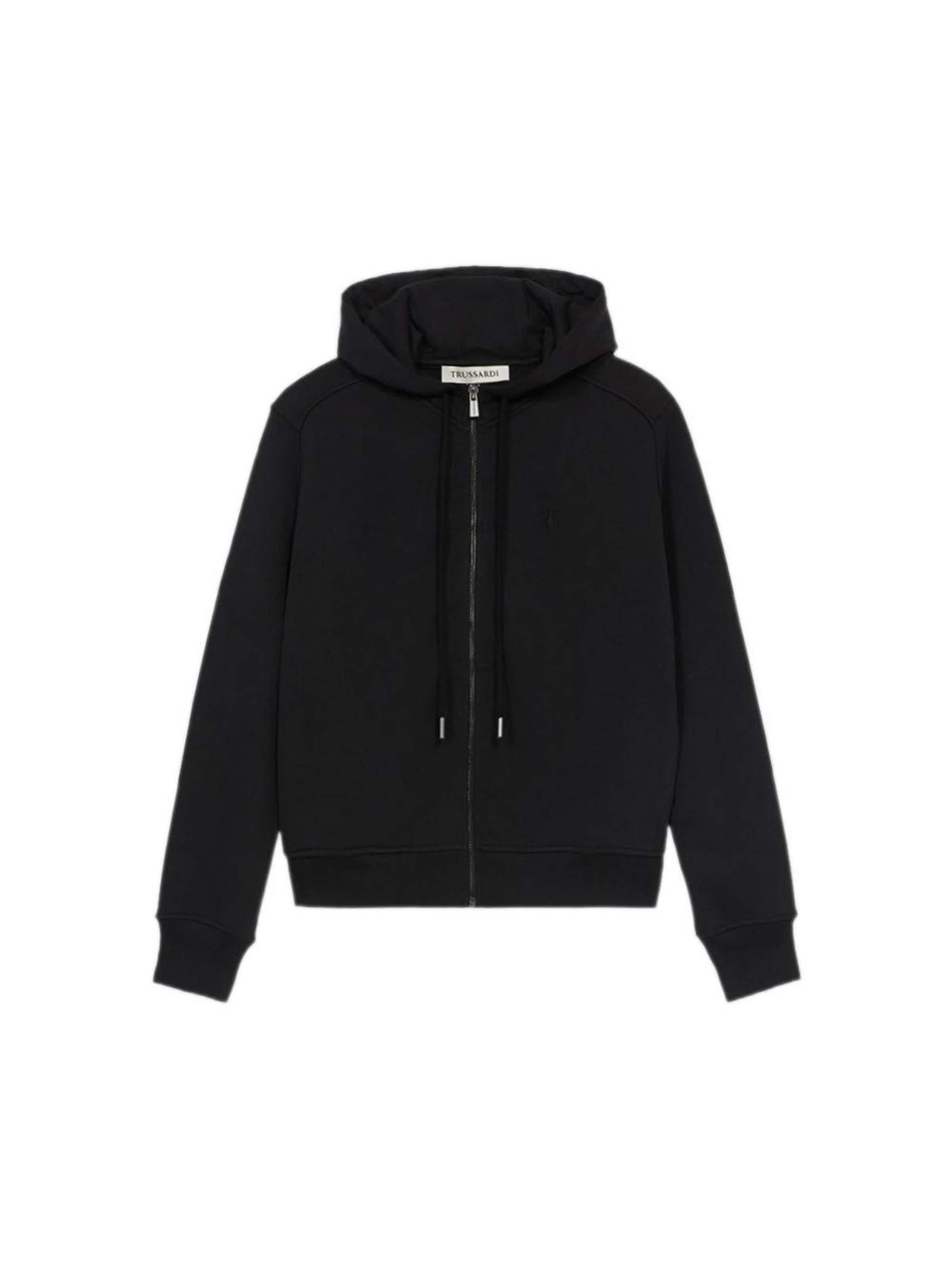 Trussardi Sweatvest in Zwart: voorkant
