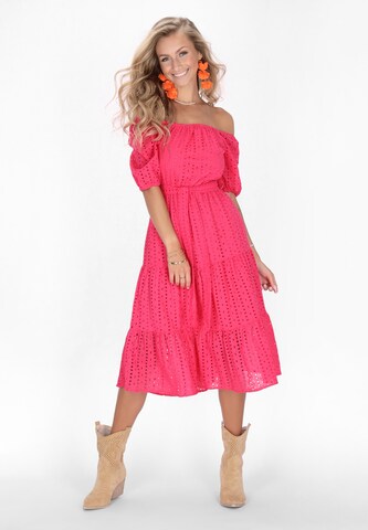 IZIA Φόρεμα 'Boho' σε ροζ: μπροστά