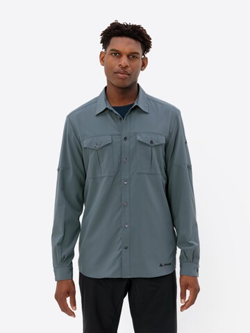 VAUDE Regular fit Athletic button up shirt 'Rosemoor' in Grey: front