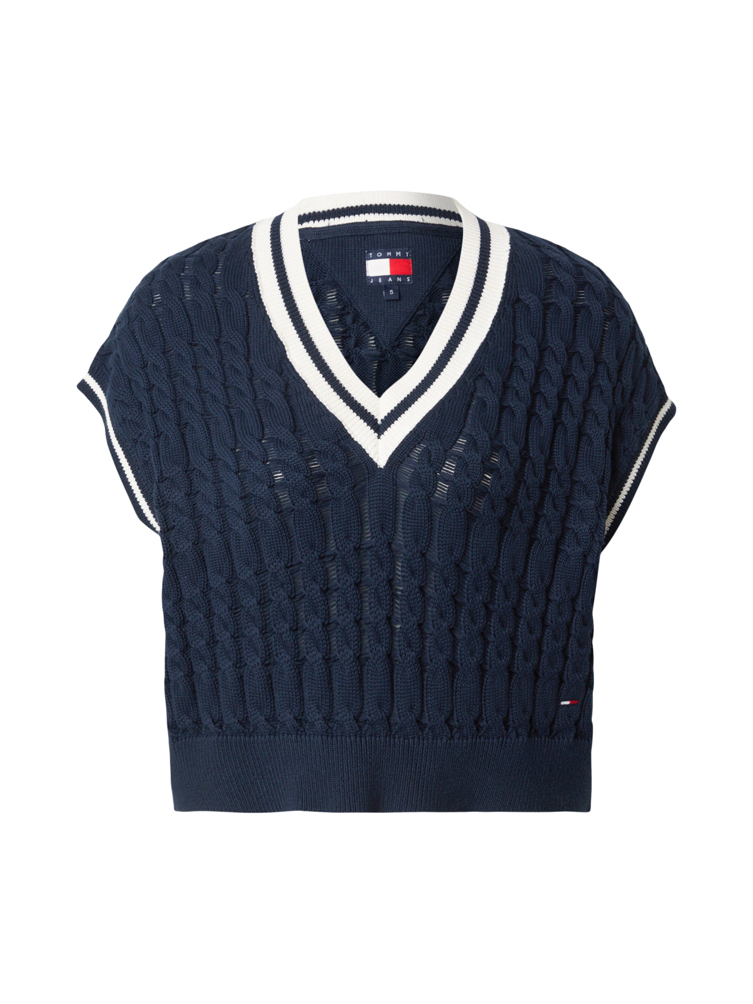 Pulover de la Tommy Jeans pe albastru: față