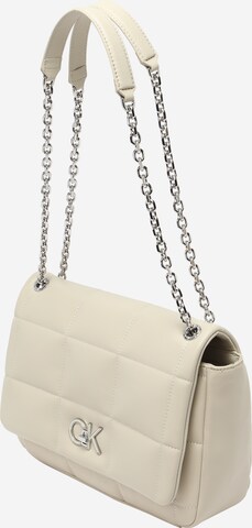 Calvin Klein Shoulder Bag in Beige: front