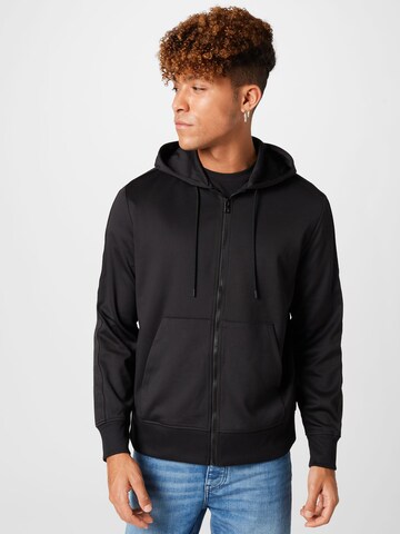 Michael Kors Zip-Up Hoodie in Black: front