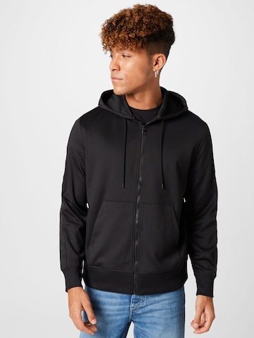 Michael Kors - Sudadera con cremallera en negro: frente