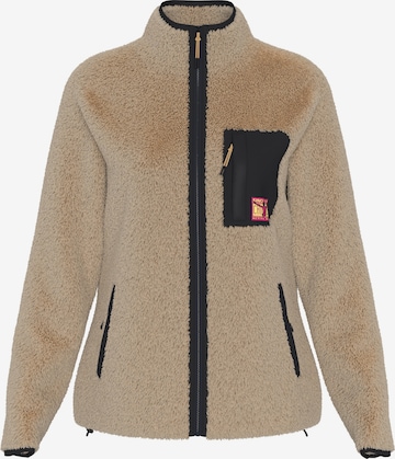 CHIEMSEE Fleece Jacket in Beige: front