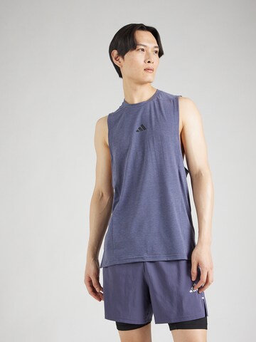 T-Shirt fonctionnel 'D4T Workout' ADIDAS PERFORMANCE en bleu : devant