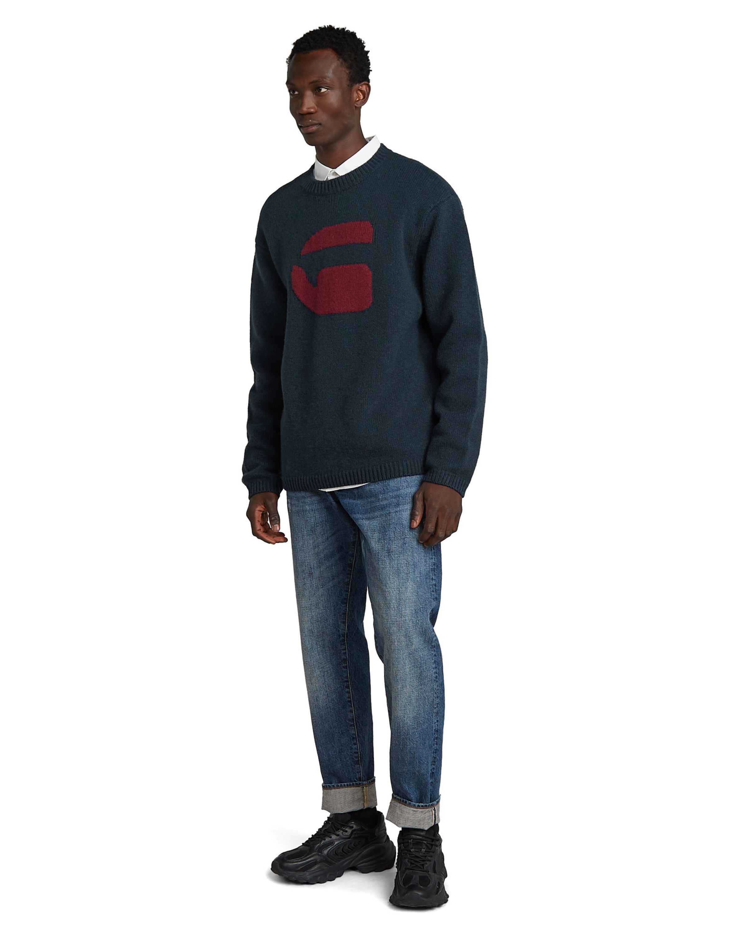 Pull-over 'G-Logo Relaxed' G-STAR en bleu