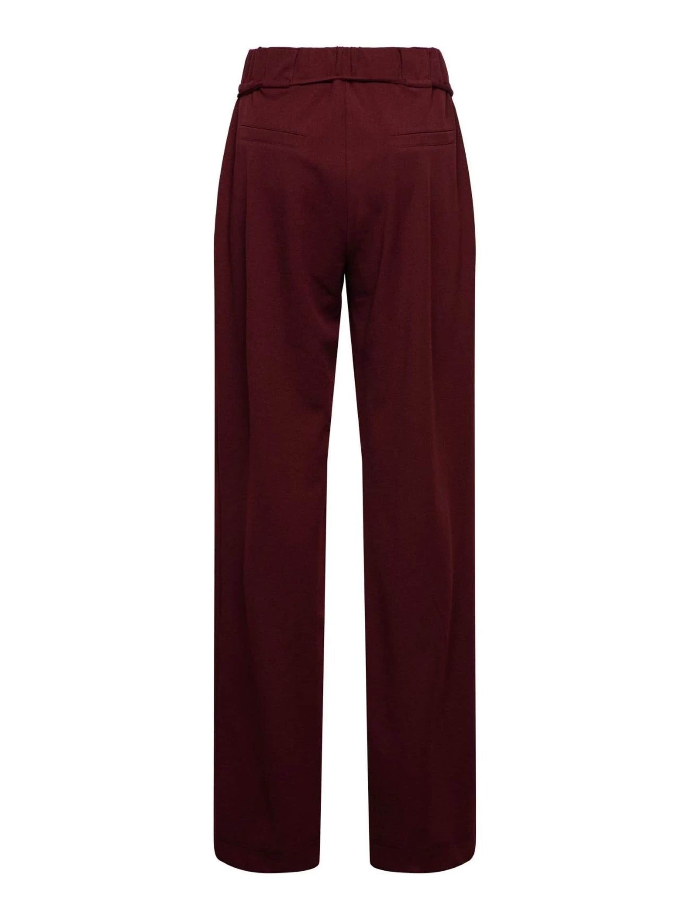 &co woman Regular Trousers '&Co woman Grace Burgundy' in Red