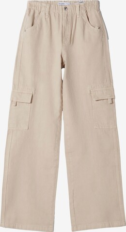 Pantaloni cargo di Bershka in beige: frontale