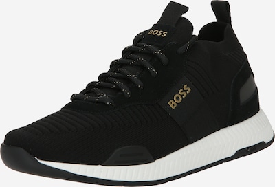 BOSS Black Sneakers low 'Titanium' i gull / svart, Produktvisning